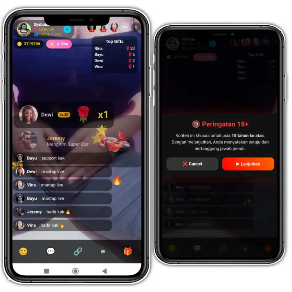 Landing Page Live Stream